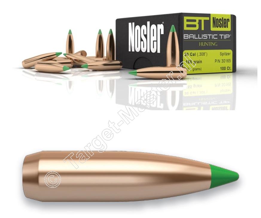 Nosler BALLISTIC TIP HUNTING Kogels .30 kaliber 168 grain verpakking 50 Nosler BALLISTIC TIP HUNTING Kogels .30 kaliber 168 grain verpakking 50